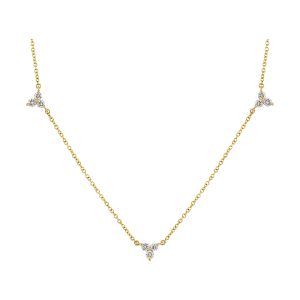 14Kt Yellow Gold Diamond 1/4Ctw Necklace