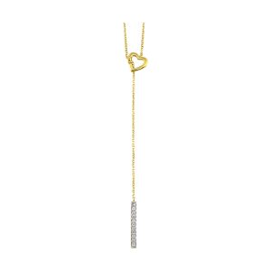 14Kt Yellow Gold Diamond 1/20Ctw Necklace