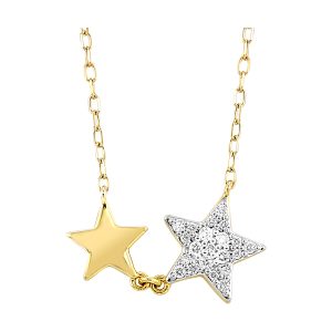 14Kt Yellow Gold Diamond 1/10Ctw Necklace