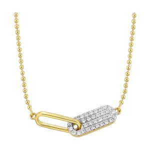 14Kt Yellow Gold Diamond 1/5Ctw Necklace