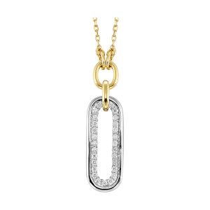 14Kt White Yellow Gold Diamond 1/3Ctw Necklace