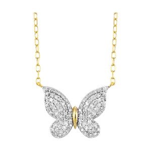 14Kt Yellow Gold Diamond 1/5Ctw Necklace