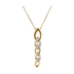 14Kt Yellow Gold Diamond 1/20Ctw Necklace