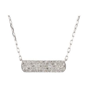 14Kt White Gold Diamond 1/7Ctw Necklace