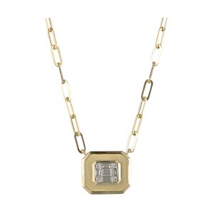 14Kt Yellow Gold Diamond 1/7Ctw Necklace