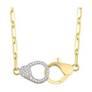 14Kt Yellow Gold Diamond 1/5Ctw Necklace