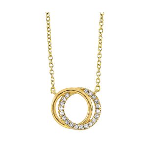 14Kt Yellow Gold Diamond 1/12Ctw Pendant