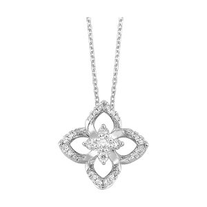 14Kt White Gold Diamond 1/4Ctw Pendant