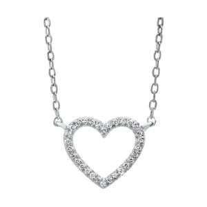 14Kt White Gold Diamond 1/20Ctw Pendant