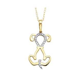 14Kt Yellow Gold Diamond 1/20Ctw Pendant