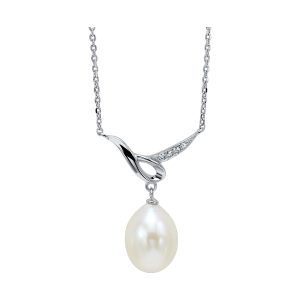 Silver White & Pearl Pendant