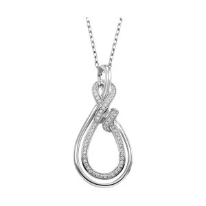 14Kt White Gold Diamond 1/6Ctw Pendant