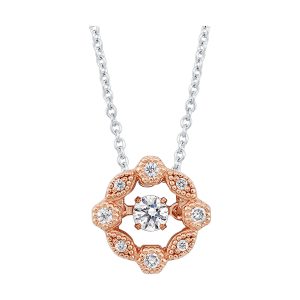 Silver White Rose Pendant