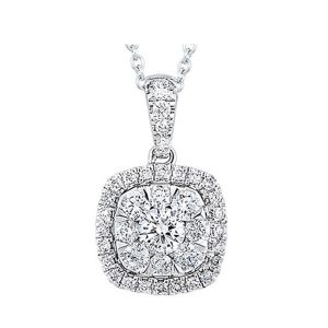 14Kt White Gold Diamond 1/2Ctw Pendant