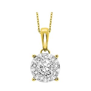 14Kt Yellow Gold Diamond 1/2Ctw Pendant