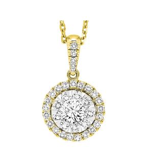 14Kt Yellow Gold Diamond 1/3Ctw Pendant