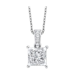 14Kt White Gold Diamond 1/7Ctw Pendant