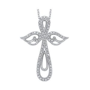 14Kt White Gold Diamond 1/7Ctw Pendant