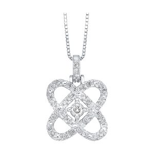14Kt White Gold Diamond 3/4Ctw Pendant