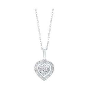 Silver Diamond 1/5Ctw Pendant