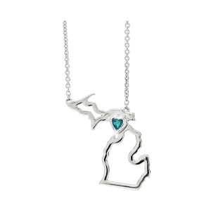 Silver Aquamarine 1/5Ctw Pendant