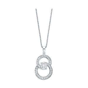 10Kt White Gold Diamond 1/2Ctw Pendant
