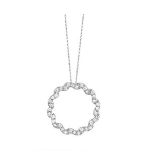 14Kt White Gold Diamond 1/2Ctw Pendant