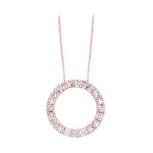14Kt Rose Gold Diamond 1/4Ctw Pendant