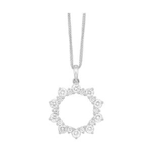 14Kt White Gold Diamond 1Ctw Pendant