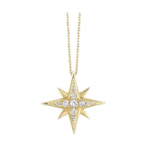 14Kt Yellow Gold Diamond 1/5Ctw Pendant