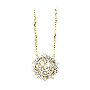14Kt Yellow Gold Diamond 1Ctw Pendant