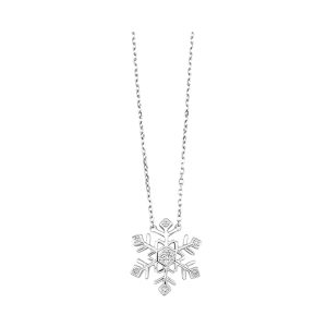 Silver Diamond 1/50Ctw Pendant