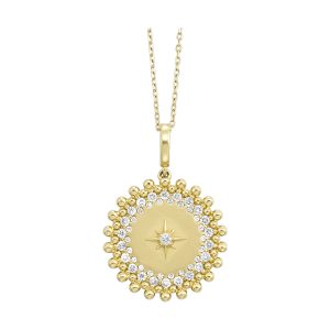 14Kt Yellow Gold Diamond 1/2Ctw Pendant