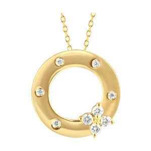 14Kt Yellow Gold Diamond 1/4Ctw Pendant