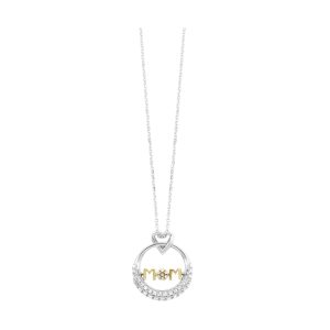Gold Silver White Yellow Diamond 1/5Ctw Pendant