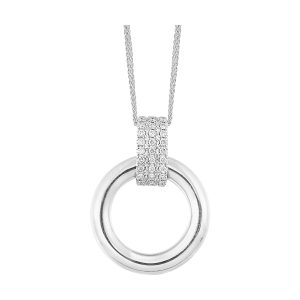 14Kt White Gold Diamond 1/12Ctw Pendant
