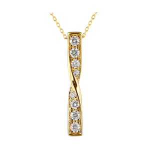 14Kt Yellow Gold Diamond 1/3Ctw Pendant