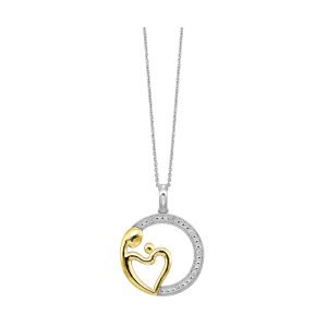 Gold Silver White Yellow Diamond 1/20Ctw Pendant