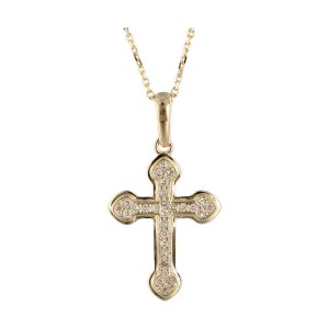 14Kt Yellow Gold Diamond 1/10Ctw Pendant