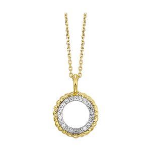 14Kt Yellow Gold Diamond 1/20Ctw Pendant