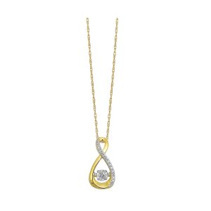 10Kt Yellow Gold Diamond 1/10Ctw Pendant