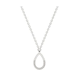 14Kt White Gold Diamond 1/25Ctw Pendant