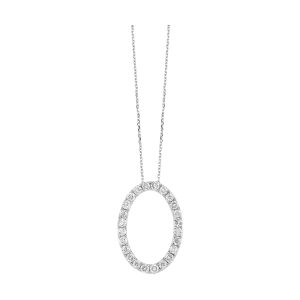 14Kt White Gold Diamond 1Ctw Pendant