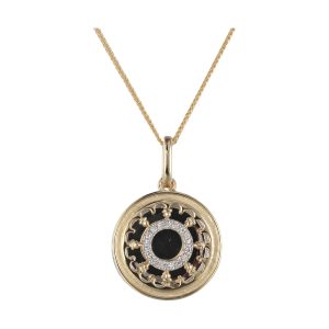 14Kt White Yellow Gold Diamond 1/12Ctw Pendant