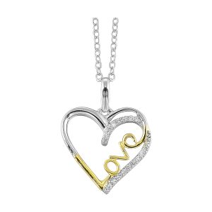 Gold Silver White Yellow Diamond 1/15Ctw Pendant