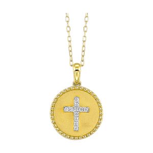14Kt Yellow Gold Diamond 1/15Ctw Pendant