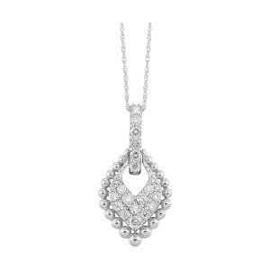 10Kt White Gold Diamond 1/2Ctw Pendant