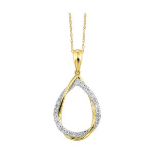 14Kt Yellow Gold Diamond 1/5Ctw Pendant