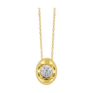 14Kt Yellow Gold Diamond 1/10Ctw Pendant