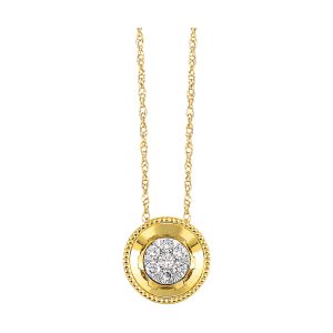 14Kt Yellow Gold Diamond 1/10Ctw Pendant